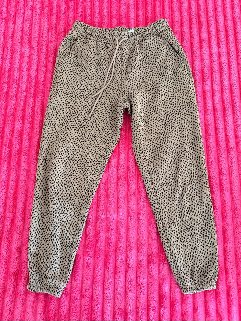 Fabletics Tan Leopard Print Joggers